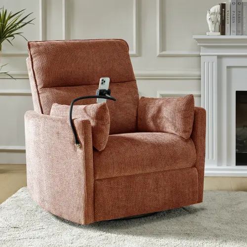 Talana Contemporary 38" Power Rocking Swivel Nursery Recliner with USB
Burn-Brick