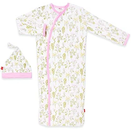 Magnificent Baby Baby Magnetic Modal 2 Piece Gown and Hat Set