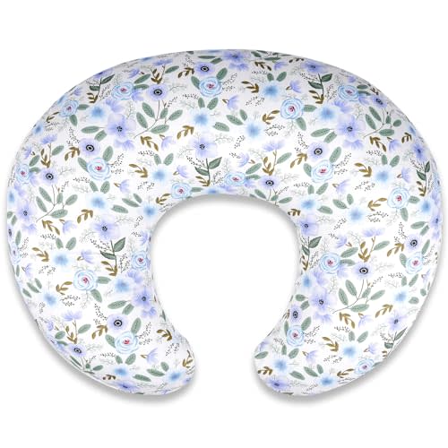 Nursing Pillow for Breastfeeding & Bottle Feeding - Ergonomic C-Shape Design with Breathable Filling & Removable Washable Cover, Supports 0-18 Months (Feeding, Tummy Time, Sitting), Hypoallergenic