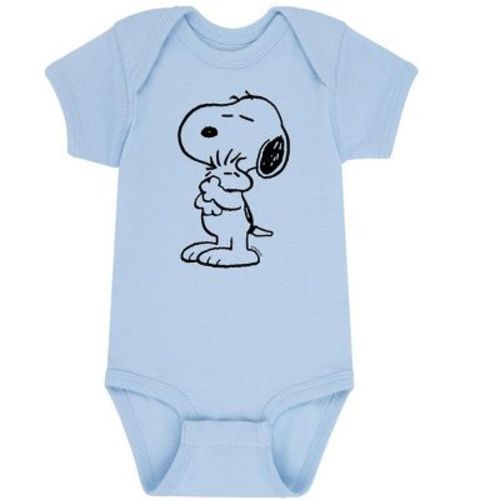 Boys' Peanuts Snoopy Loves Woodstock Baby Graphic One Piece - Light Blue - 18 Months
