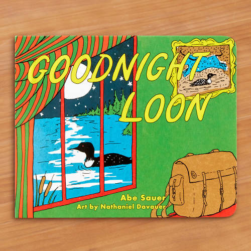 "Goodnight Loon" Children's Board Book by Abe Sauer – To The Nines Manitowish Waters