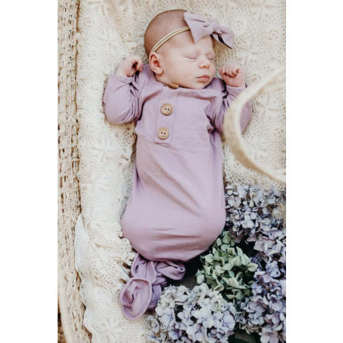 Dusty Purple Bamboo Knotted Gown