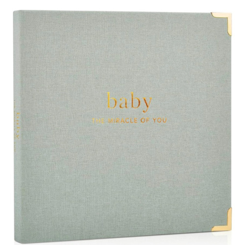 Keepsake Baby Memory Book for Boys and Girls – Timeless First 5 Year Baby Book – Neutral Journal Scrapbook or Photo Album - Record a Milestone for Every Event from Birth to Age 5