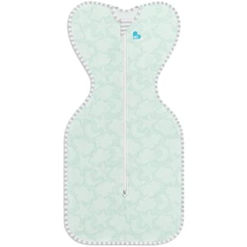 Love To Dream Swaddle UP Organic 1.0 TOG, Celestial Dot Mint, Medium, 13-19 lbs., Allow Baby to Sleep in Their Preferred Arms Up Position for Self-Soothing, Snug Fit Calms Startle Reflex