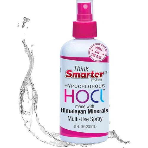 Think Smarter Products HOCL All-Purpose Cleaner with Hypochlorous Acid, All-Natural Surface Cleaner, & Skin Hydrator 8fl oz Clear Spray