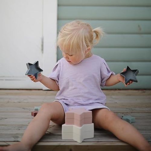 mushie Nesting Stars Toy 10pcs | Made in Denmark (Original) 10 Months+