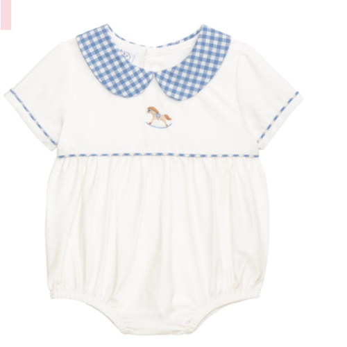 Blue And White Gingham Bubble