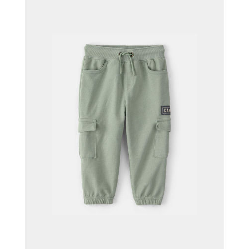 Baby Boy 'Camp Dino' French Terry Cargo Joggers - Green | Carter's
