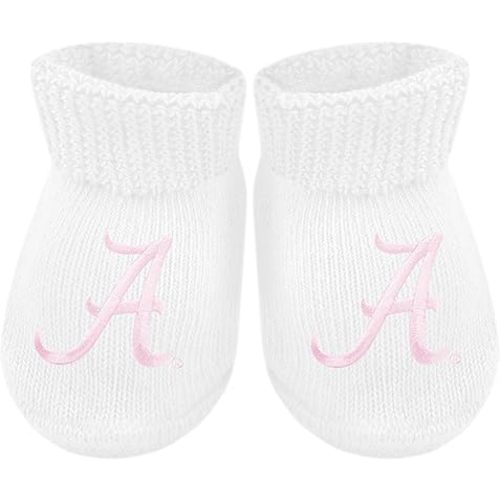 Creative Knitwear College Baby Bootie Sock - Team Logo, Multiple Colors, for Boys & Girls (Newborn - 6 Months)