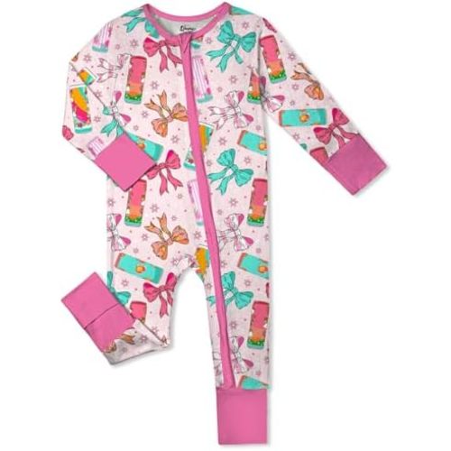 Weiwei Pajamas for Baby Boys & Girls, Viscose from Bamboo Footie Pajamas Convertible Newborn Sleeper, Zipper Onesie 0-24M,YKK