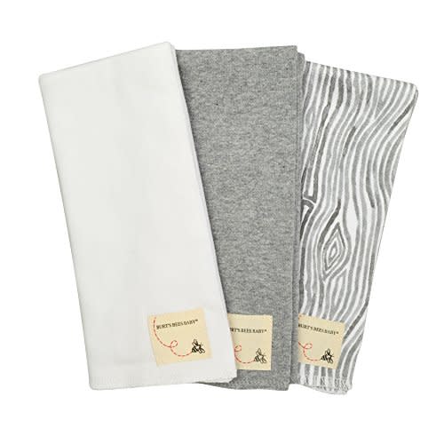 Burt's Bees Baby - Burp Cloths, Multipack Extra Absorbent 100% Organic Cotton Burp Cloths