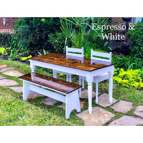 46.5 in Kids Table with chairs and/or bench - Height: 22