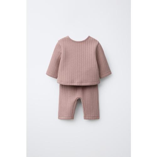 2-IN-1 JUMPER JACKET AND PANTS SET - Chalk pink | ZARA United States