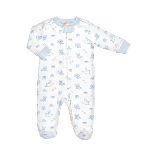 Tiny Baby Toys Boy Zipped Footie – Posh Tots Children's Boutique