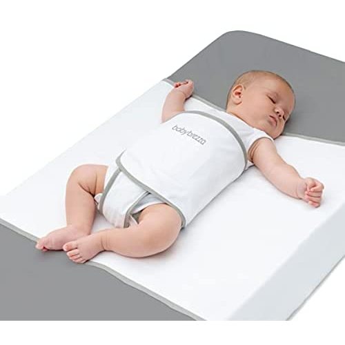 Baby Brezza Safe Sleep Swaddle Blanket for Crib Safety for Newborns and Infants – Safe, Anti-Rollover Blanket in White, by Tranquilo Reste
