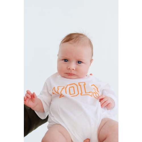 Vols Graphic Baby Bubble Romper | White – Cub & Kin Co.