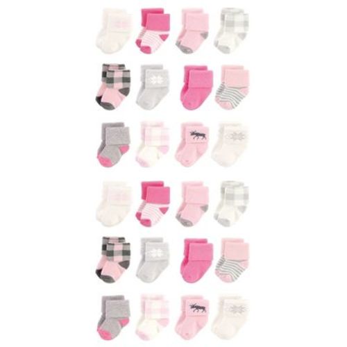 Hudson Baby Cotton Rich Baby Terry Socks 24-Pack