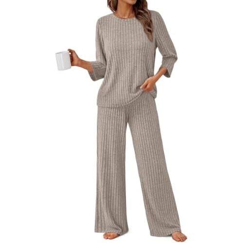 LILLUSORY Womens 2 Piece Lounge Sets Sweatsuits
Comfy Casual, Pajamas, Matching Outfits, 3/4 Sleeve, Fall Clothes, Vacation, 2025