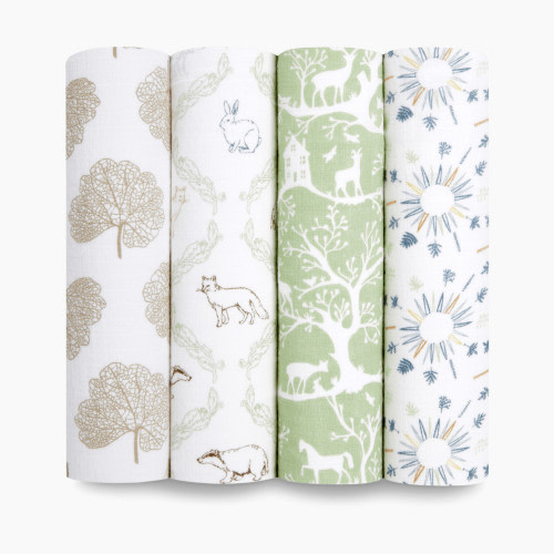 Aden + Anais Essentials Cotton Muslin Swaddles (4 Pack) - Harmony