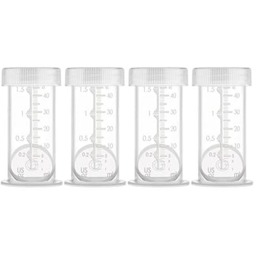 Maymom 1.5 Oz Container Designed for Colostrum & Milk Storage; Leak Proof Lids, Breastmilk Freezer or Refrigerator Storage, Made Without BPA; 4pc/pk