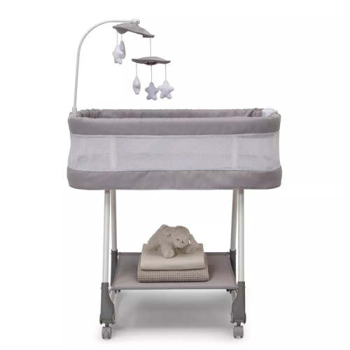Shooting Star Rocking Bassinet with Airflow Mesh - Platinum