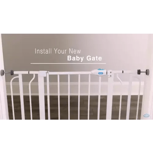 Regalo Wall Safe Extra Wide Walk Through Safety Baby Gate 29"-41.5" - White