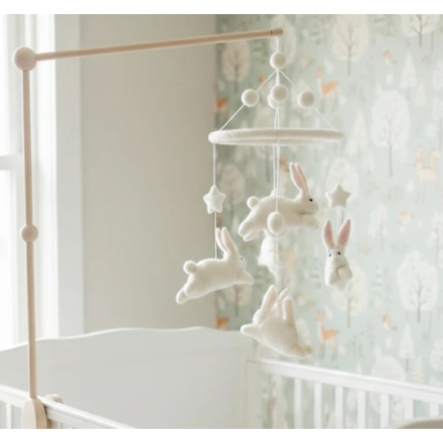 Felt Baby Mobile - Bunnies & Carrots