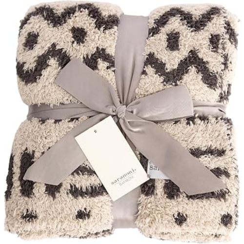 Saranoni Bamboo Receiving Blanket Mudcloth Baby - Ultra-Soft 30" x 40"