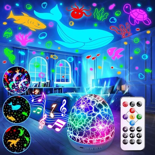 Ocean Baby Night Light Projector Sensory Toys for 1,2,3,4,5 year old Boys