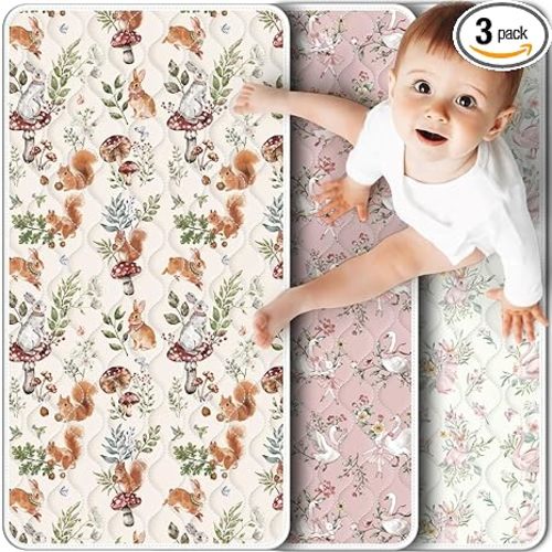 Portable Diaper Changing Pad Viscose from Bamboo 3 Pack, Foldable Waterproof Baby Changing Mat, Absorbent Machine Washable Diaper Bag Travel Essential, Newborn Baby Changer, 27.5x14
