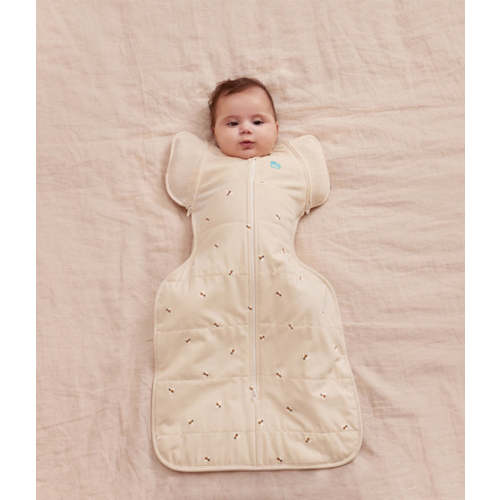 Swaddle Up™ Early Roller Transition Bag 2.5 TOG Cotton Oatmeal Bees