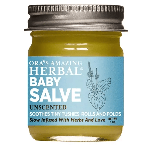 Baby Salve, Diaper Balm Ointment, Newborn Salve, Natural Baby Cream with Calendula, 1 oz Travel Size, Ora's Amazing Herbal