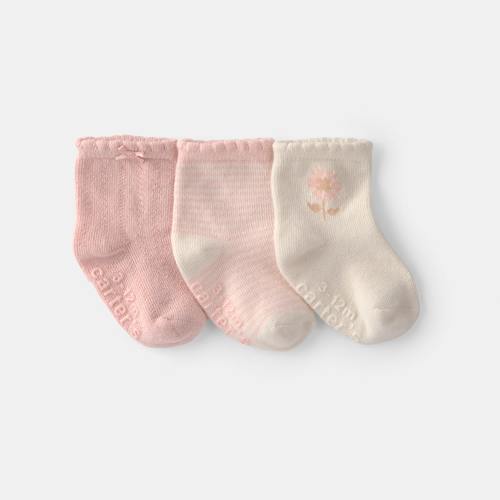 Carter's Baby Girls 3-pc. Baby Booties, Color: Pink - JCPenney