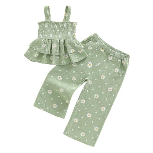 Toddler Baby Girl Halloween Clothes Sleeveless Pumpkin Face Tank Tops and Long Pants Sets Girls Cute Outfits