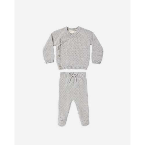 Knit Wrap Top + Pant Set Cloud – Quincy Mae