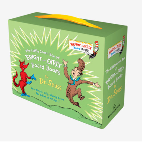 Little Green Boxed Set of Bright and Early Board Books: Fox in Socks; Mr. Brown Can Moo! Can You?; There's a Wocket in My Pocket!; Dr. Seuss's ABC