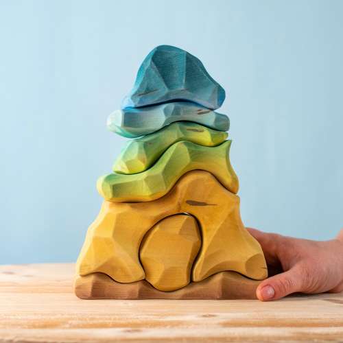 Wooden Reef Stacking Toy | Montessori Ocean-Themed Puzzle | Handmade Eco-Friendly Coral Cave by Bumbu Toys