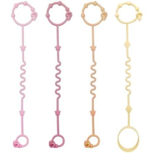 RTMOK Toy Straps for Baby, Silicone Setpacifier Clip,Applies to Car Seat Toy,Teether Toy,High Chair,Stroller Accessories,Baby Toy Clips,Cribs,Rocking Chair