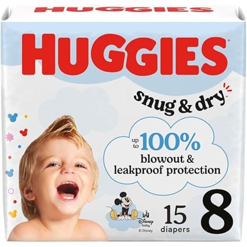 Huggies Size 2 Diapers, Snug & Dry Baby Diapers, Size 2 (12-18 lbs), 38 Count, Packaging May Vary