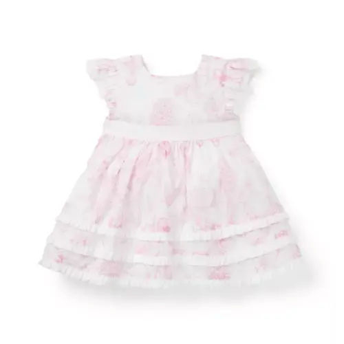 Baby Pink Confection Bunny Toile The Bunny Toile Baby Dress by Janie and Jack