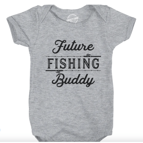 Future Fishing Buddy Baby Bodysuit – Crazy Dog T-Shirts