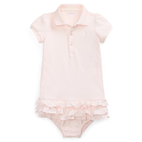 'Cupcake' Ruffle Hem Polo Dress & Bloomers