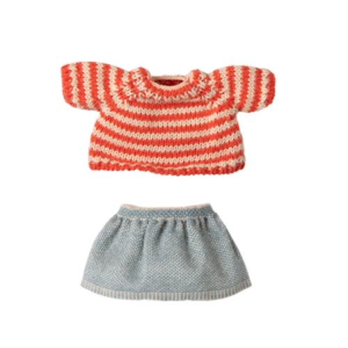 Maileg Sister Mouse Knitted Sweater and Skirt – Featured in the LouiMax Movie - Maileg USA