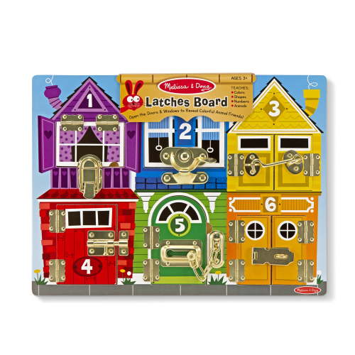 Melissa & Doug Latches Wooden Activity Board - FSC Certified