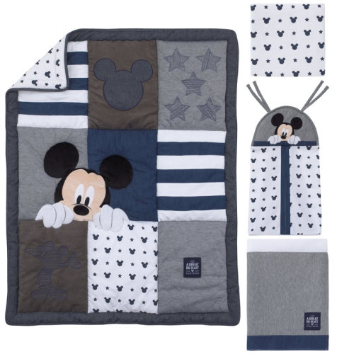 Disney Mickey Mouse Hello World 4 Piece Crib Bedding Set & Reviews | Wayfair