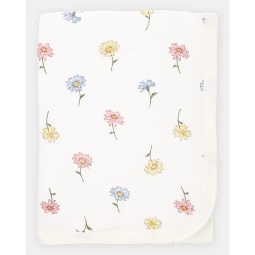 Baby Girl Floral PurelySoft Blanket - Ivory