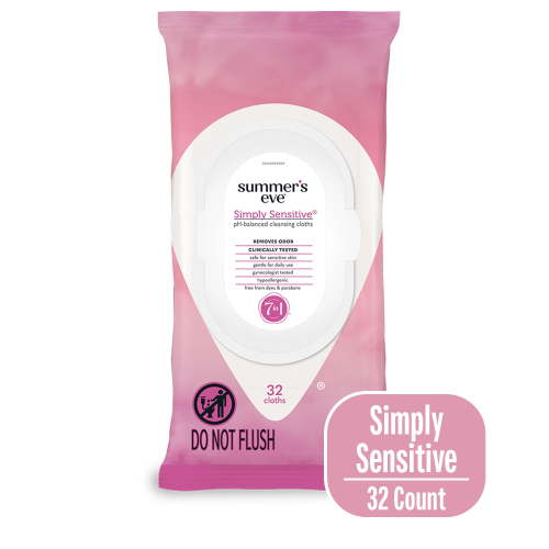 Summer's Eve, Feminine Wipes, Simply Sensitive, 32 Ct