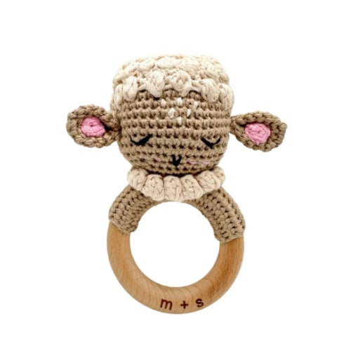 Lamb Crochet Rattle
