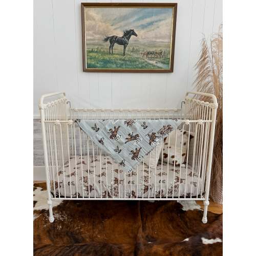 Saddle Up Buttercup Bamboo Swaddle
