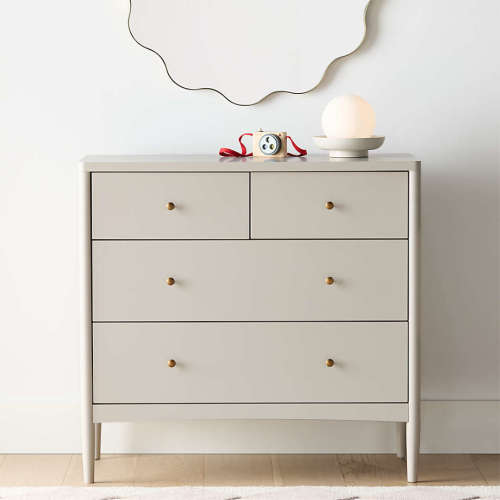 Hampshire 36" Cozy Grey Wood 4-Drawer Kids Dresser